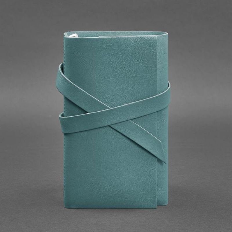 Жіночий шкіряний блокнот (Софт-бук) у бірюзовому кольорі - BlankNote (42495)