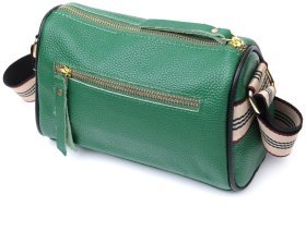 Женская зеленая сумка из натуральной кожи с оригинальным украшением Vintage 2422261