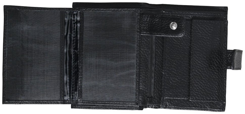 Мужской кошелек из зернистой кожи на кнопке Vip Collection 102595 (черный) фото №4 Мужской кошелек из зернистой кожи на кнопке Vip Collection 102595 (черный) modnotak фото №4