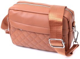 Женская сумка с монетницей из рыжей экокожи Vintage 2422795