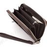 Солідний коричневий гаманець-клатч зі шкіри під крокодила - KARYA (17441) - 5
