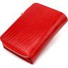 Женский кошелек красного цвета из натуральной кожи с тиснением с монетницей CANPELLINI (2421731) - 2