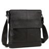 Мужская черная сумка через плечо из мягкой кожи Tiding Bag (15837) фото №1 Мужская черная сумка через плечо из мягкой кожи Tiding Bag (15837) modnotak фото - 1