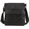 Мужская черная сумка через плечо из мягкой кожи Tiding Bag (15837) фото №3 Мужская черная сумка через плечо из мягкой кожи Tiding Bag (15837) modnotak фото - 3