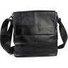 Мужская черная сумка через плечо из мягкой кожи Tiding Bag (15837) фото №8 Мужская черная сумка через плечо из мягкой кожи Tiding Bag (15837) modnotak фото - 8