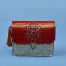 Фетровая женская бохо-сумка c коричневыми вставками BlankNote Лилу (12676) - 3