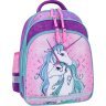 Фіолетовий рюкзак для школи з текстилю з однорогами Bagland (53695) - 1