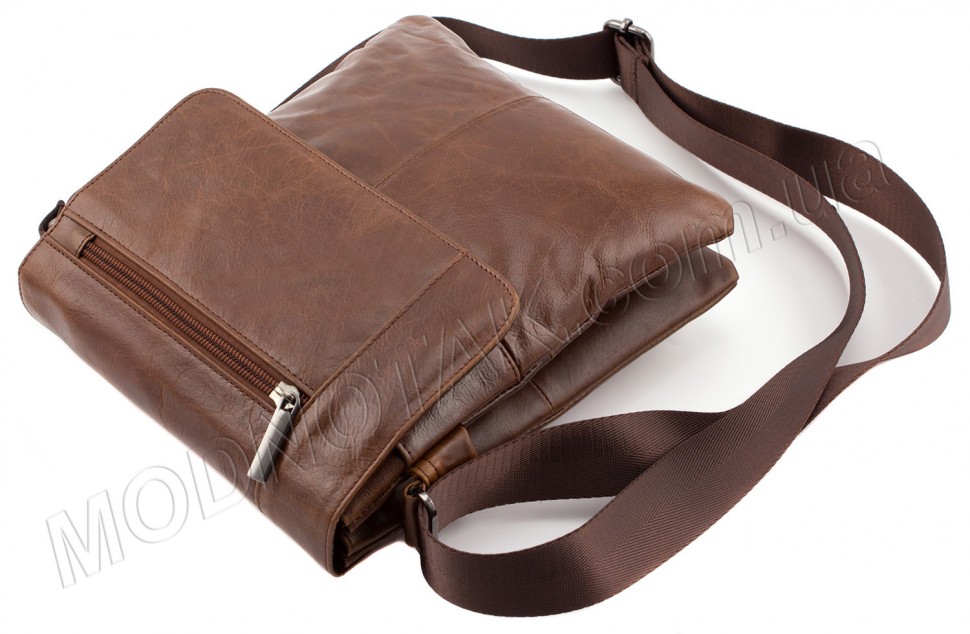 Шкіряна чоловіча сумка без написів Leather Collection (10368)