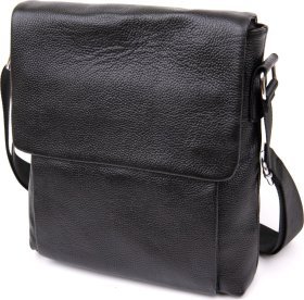 Чоловічий класичний сумка з натуральної шкіри на плече з клапаном Vintage (20410)