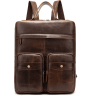 Сумка-рюкзак для ноутбука из винтажной кожи коричневого цвета Vintage (20035) - 1