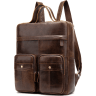 Сумка-рюкзак для ноутбука з вінтажній шкіри коричневого кольору Vintage (20035) - 3