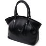 Вместительная кожаная женская сумка черного цвета с ручками KARYA (2420881) - 1