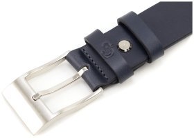 Деловой ремень под брюки с оригинальной пряжкой Grande Pelle (35414)