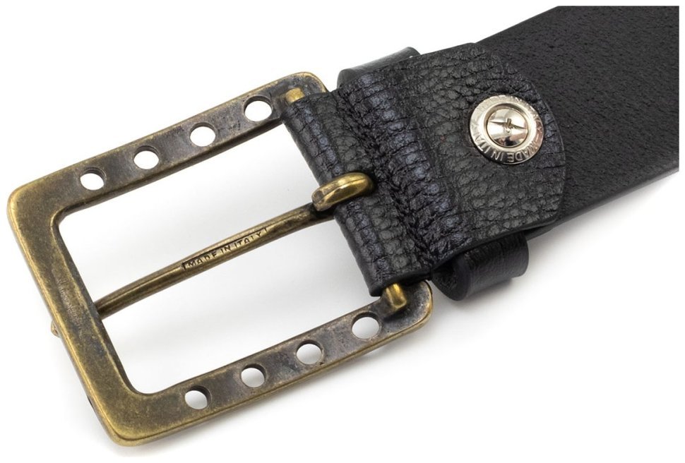 Ремень из итальянской кожи с бронзовой пряжкой Gherardini 40815 Италия фото №3 Ремень из итальянской кожи с бронзовой пряжкой Gherardini 40815 Италия modnotak фото №3