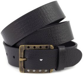 Ремень из итальянской кожи с бронзовой пряжкой Gherardini 40815 Италия