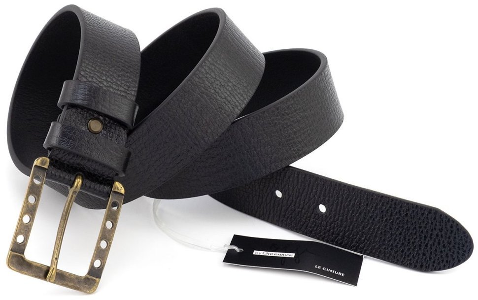 Ремень из итальянской кожи с бронзовой пряжкой Gherardini 40815 Италия фото №4 Ремень из итальянской кожи с бронзовой пряжкой Gherardini 40815 Италия modnotak фото №4