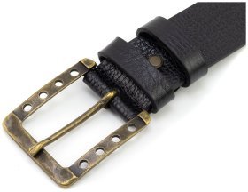 Ремень из итальянской кожи с бронзовой пряжкой Gherardini 40815 Италия