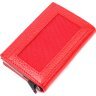 Красная карманная визитница из фактурной кожи KARYA (2420981) - 2