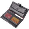 Якісний чоловічий гаманець-клатч з натуральної крупнозернистої шкіри з декоративними смужками KARYA (2421181) - 6