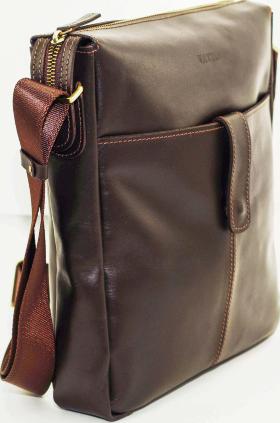 Мужская наплечная сумка из гладкой кожи VATTO (11936) - 2