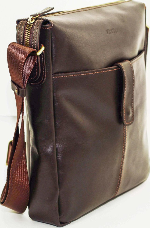 Мужская наплечная сумка из гладкой кожи VATTO (11936)