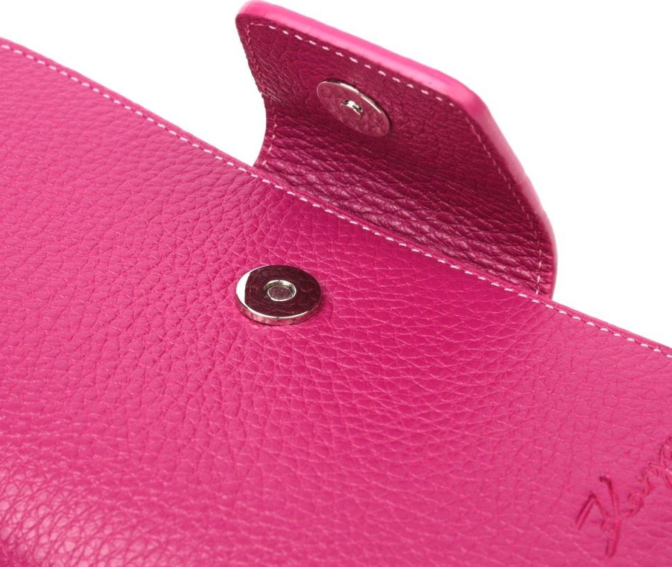 Яркий вместительный женский кошелек из натуральной кожи высокого качества KARYA (2421160)