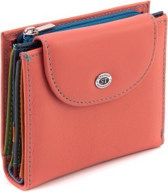 Женский кожаный кошелек насыщенного розового цвета с автономной монетницей ST Leather 1767295
