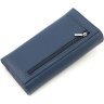 Синий женский кошелек из натуральной кожи с клапаном на кнопке ST Leather 1767395 - 4