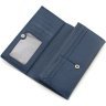 Синий женский кошелек из натуральной кожи с клапаном на кнопке ST Leather 1767395 - 8