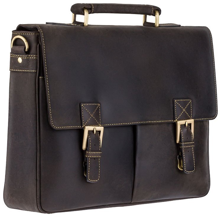 Мужской деловой портфель из винтажной кожи коричневого цвета Visconti Berlin 77395