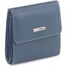 Шкіряний жіночий гаманець маленького розміру в синьому кольорі Karya 67495