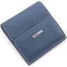 Кожаный женский кошелек маленького размера в синем цвете Karya 67495 - 3