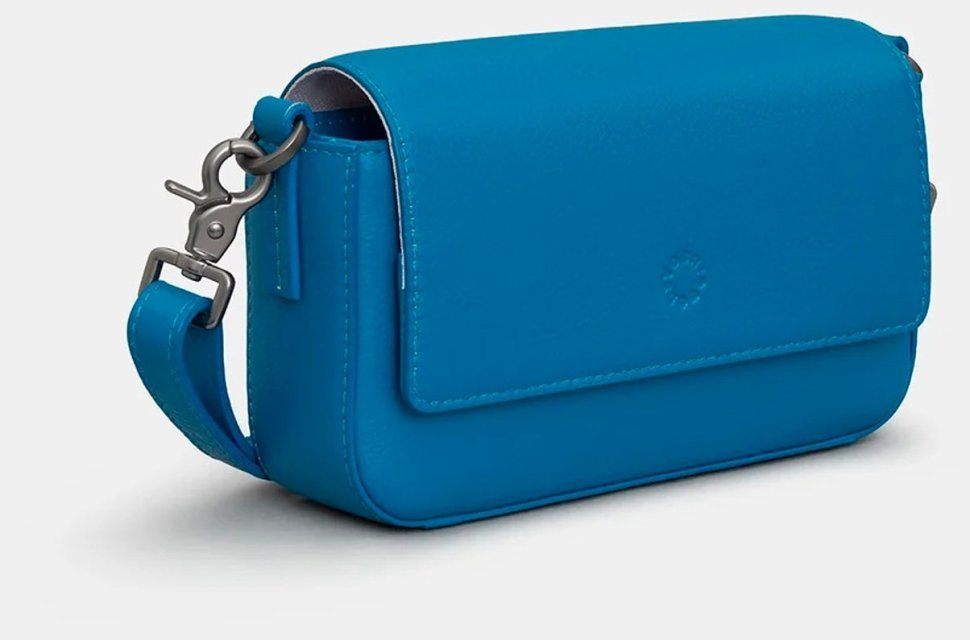 Городская женская сумка из качественной кожи Yoshi YB260 Palmer 97795 голубого цвета modnotak фото №4