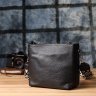 Женская сумка на каждый день из фактурной кожи с текстильным ремешком Vintage 98195 черного цвета modnotak фото - 10