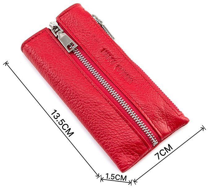 Красная кожаная ключница на молнии Marco Coverna (16644) фото №3 Красная кожаная ключница на молнии Marco Coverna (16644) modnotak фото №3