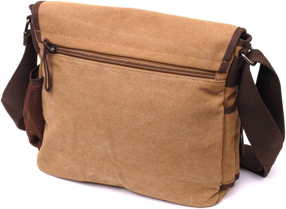 Коричневая мужская сумка из текстиля для ноутбука 13 дюймов Vintage 2422201
