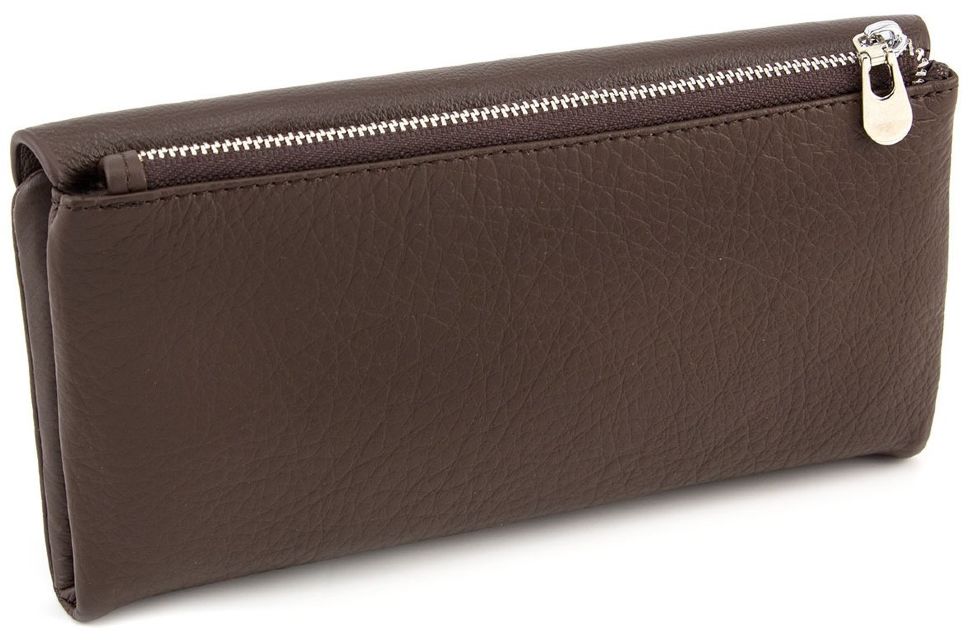 Коричневий оригінальний гаманець з натуральної шкіри ST Leather (16688)