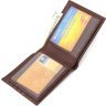 Коричневий гаманець для чоловіків у дві складення з натуральної шкіри флотар CANPELLINI (2421586) - 4