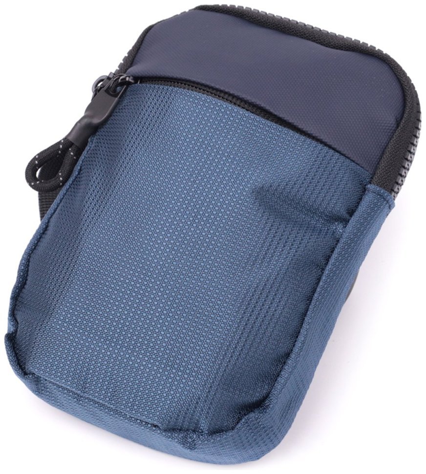 Текстильная мужская слинг-сумка синего цвета Vintage 2422870 modnotak фото №1