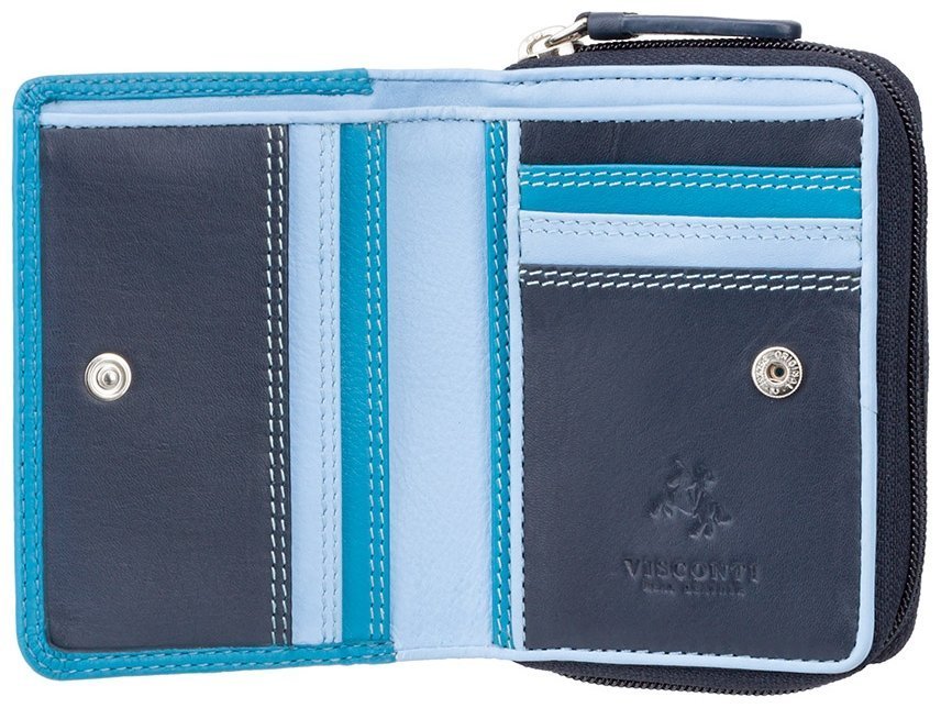 Кожаный женский кошелек маленького размера с монетницей и RFID - Visconti Hawaii 68795