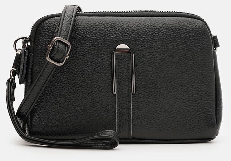 Женская сумка кросс боди из фактурной кожи через плечо Borsa Leather 108895 modnotak фото №2