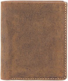 Винтажное мужское портмоне из коричневой кожи для купюр и пластиковых карт Visconti Saber 68995
