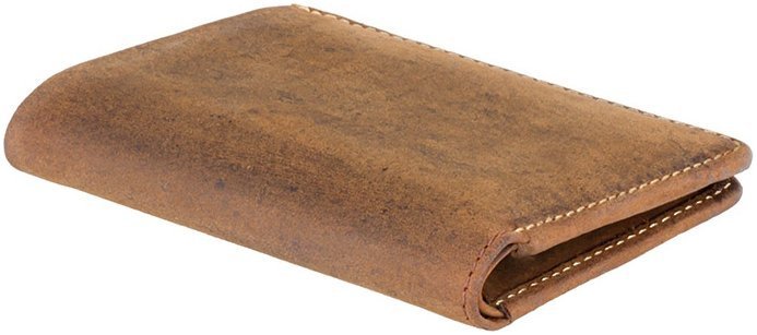 Вінтажне чоловіче портмоне з коричневої шкіри для купюр і пластикових карток Visconti Saber 68995