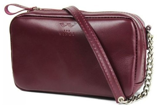 Женская кожаная сумка-кроссбоди бордового цвета BlankNote Faith 78995