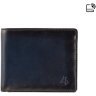 Темно-синє чоловіче портмоне з натуральної шкіри високої якості під купюри та картки Visconti Milo 69195 - 1