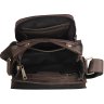 Винтажная мужская сумка на плечо из натуральной коричневой кожи TARWA (21702) - 2