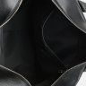 Велика шкіряна чоловіча сумка чорного кольору на металевій блискавці Ricco Grande (15613) - 5