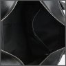 Велика шкіряна чоловіча сумка чорного кольору на металевій блискавці Ricco Grande (15613) - 5