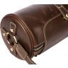 Кожаная закругленная мужская сумка коричневого цвета VINTAGE STYLE (14694) - 2
