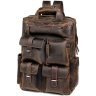 Рюкзак дорожный из натуральной кожи коричневого цвета VINTAGE STYLE (14709) - 1